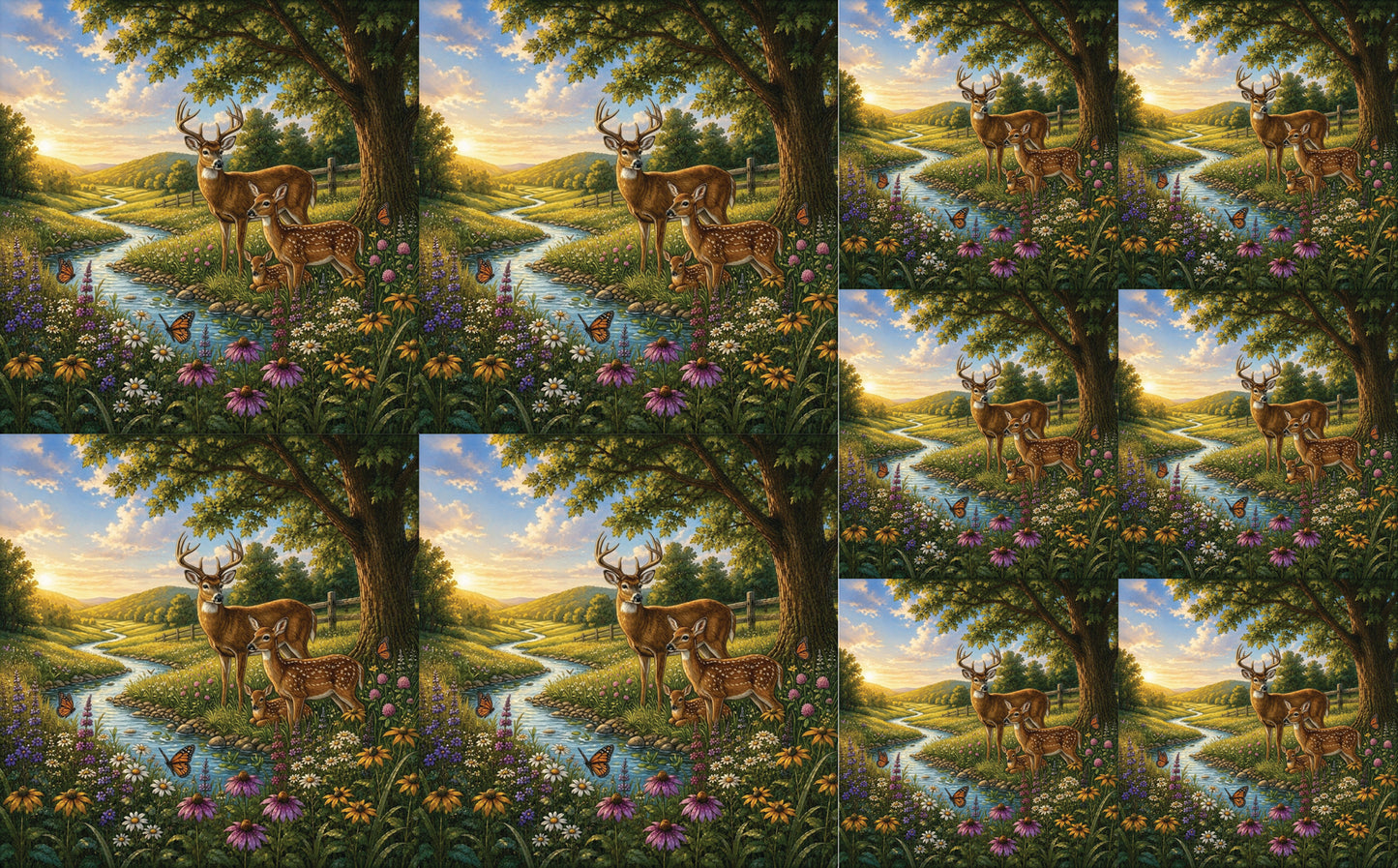 DecoCraft - Studio 1375 - Scenic Tiles Series - Deer Creek