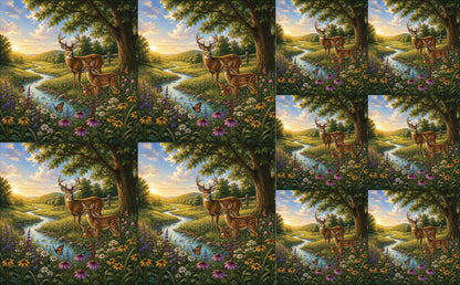 DecoCraft - Studio 1375 - Scenic Tiles Series - Deer Creek