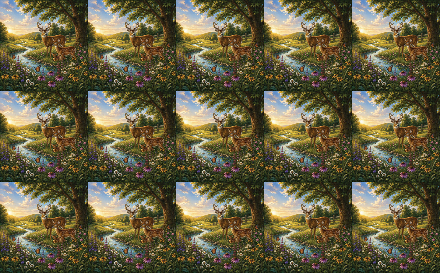 DecoCraft - Studio 1375 - Scenic Tiles Series - Deer Creek