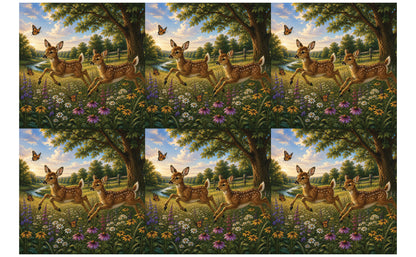 DecoCraft - Studio 1375 - Scenic Tiles Series - Deer - Fawn Playtime