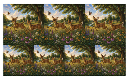 DecoCraft - Studio 1375 - Scenic Tiles Series - Deer - Fawn Playtime