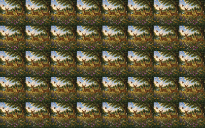 DecoCraft - Studio 1375 - Scenic Tiles Series - Deer - Fawn Playtime