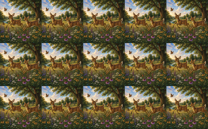 DecoCraft - Studio 1375 - Scenic Tiles Series - Deer - Fawn Playtime