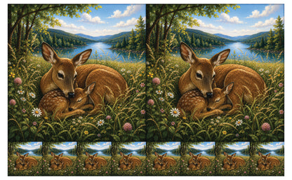DecoCraft - Studio 1375 - Scenic Tiles Series - Deer - Meadow Lullaby