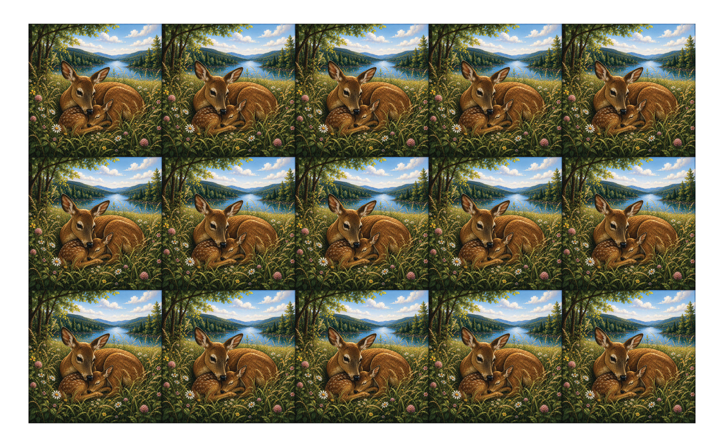 DecoCraft - Studio 1375 - Scenic Tiles Series - Deer - Meadow Lullaby