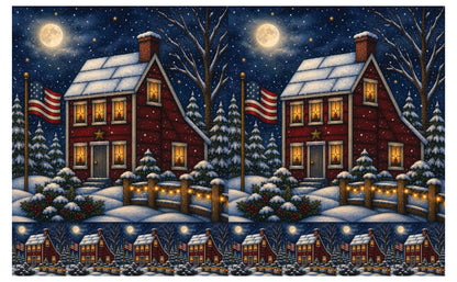DecoCraft - Studio 1375 - Scenic Tiles Series - Winter on Country Road - Candlelight at the Sailbox