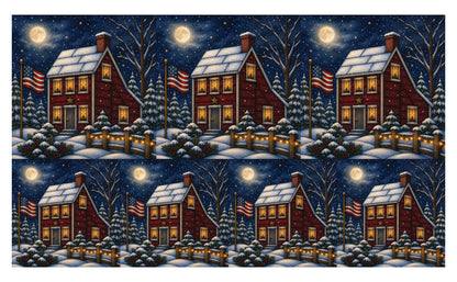 DecoCraft - Studio 1375 - Scenic Tiles Series - Winter on Country Road - Candlelight at the Sailbox