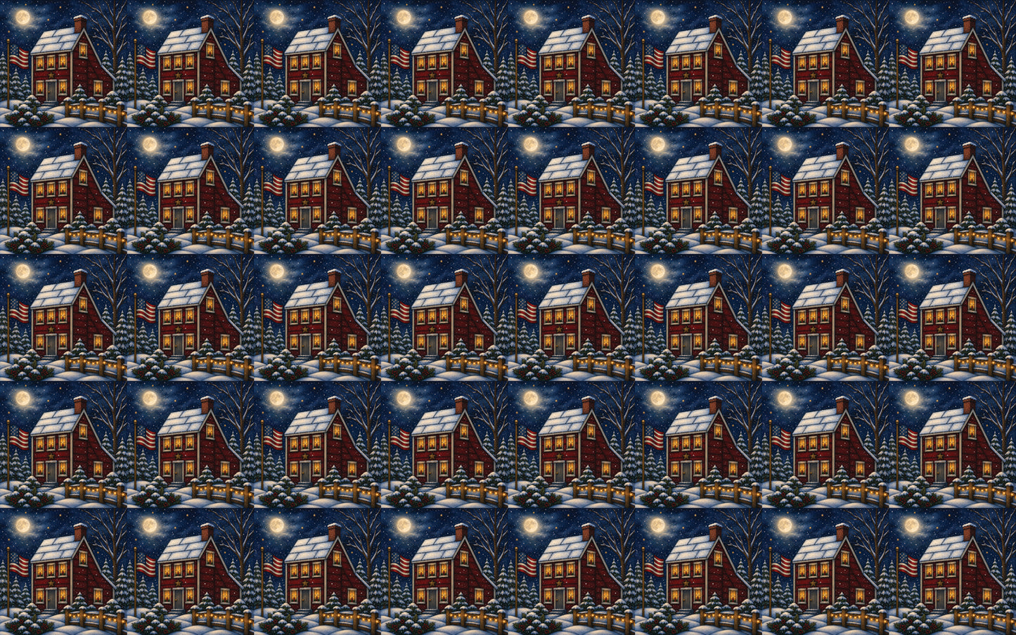 DecoCraft - Studio 1375 - Scenic Tiles Series - Winter on Country Road - Candlelight at the Sailbox