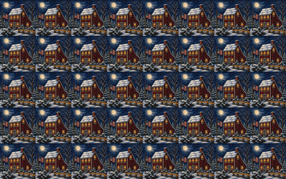 DecoCraft - Studio 1375 - Scenic Tiles Series - Winter on Country Road - Candlelight at the Sailbox