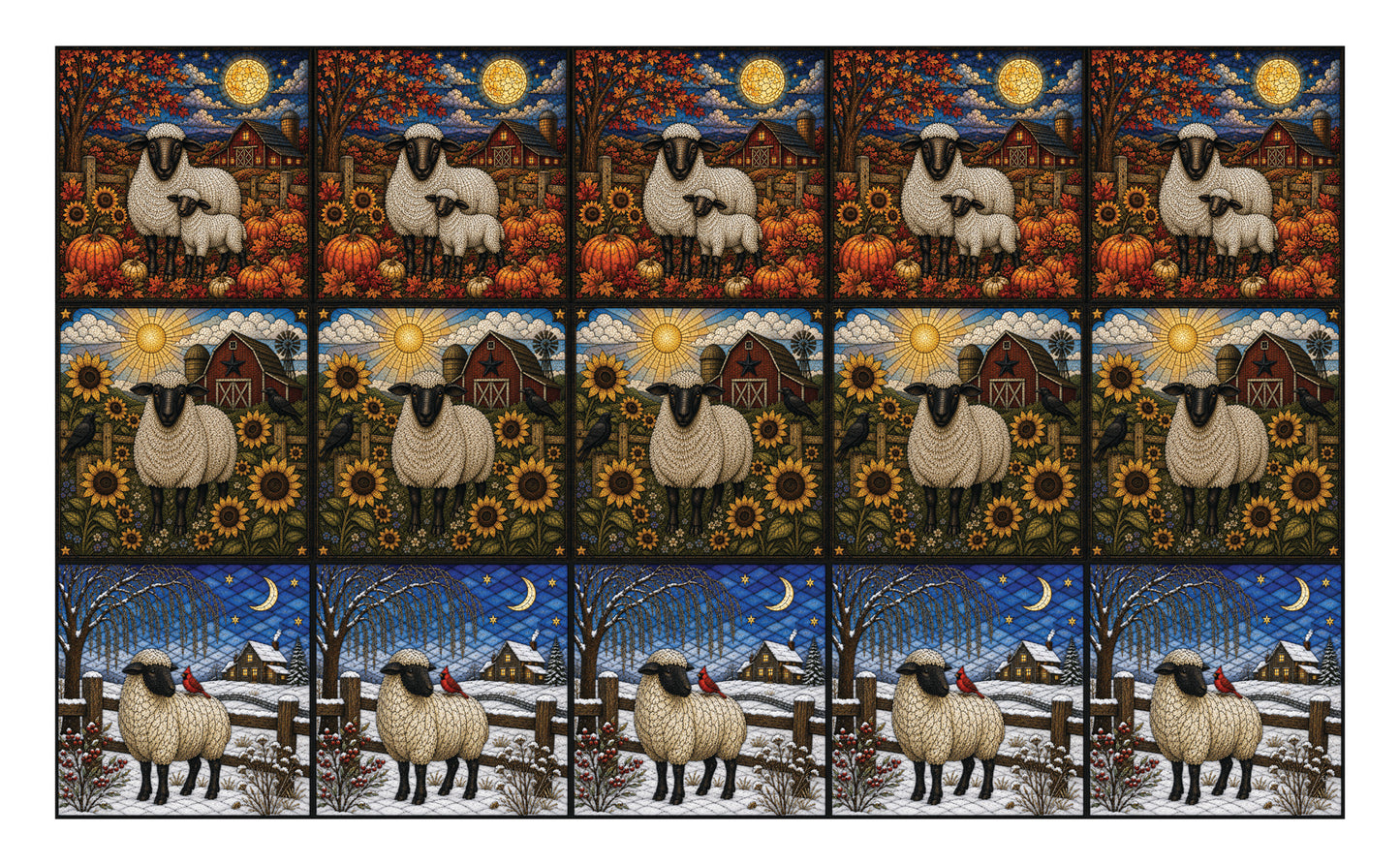 DecoCraft - Studio 1375 - Scenic Elevated Texture Tiles - Homestead Seasons Assortment