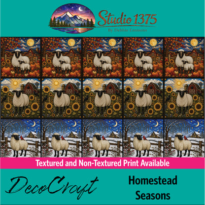 DecoCraft - Studio 1375 - Scenic Elevated Texture Tiles - Homestead Seasons Assortment