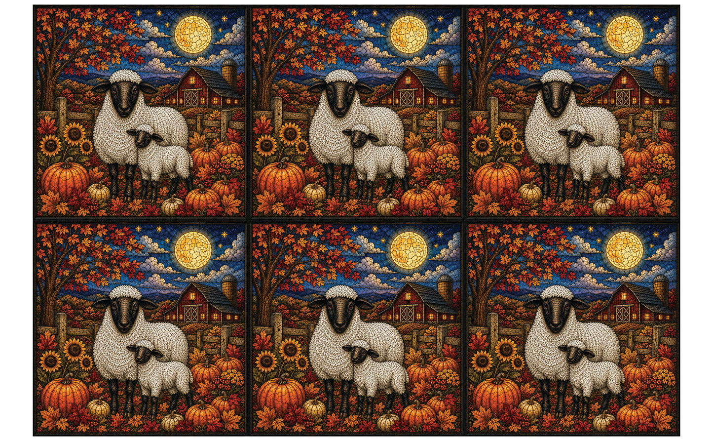 DecoCraft - Studio 1375 - Elevated Textures Scenic Tiles - Homestead Seasons - Harvest Moon Blessings
