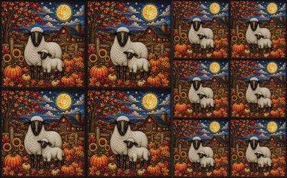 DecoCraft - Studio 1375 - Elevated Textures Scenic Tiles - Homestead Seasons - Harvest Moon Blessings