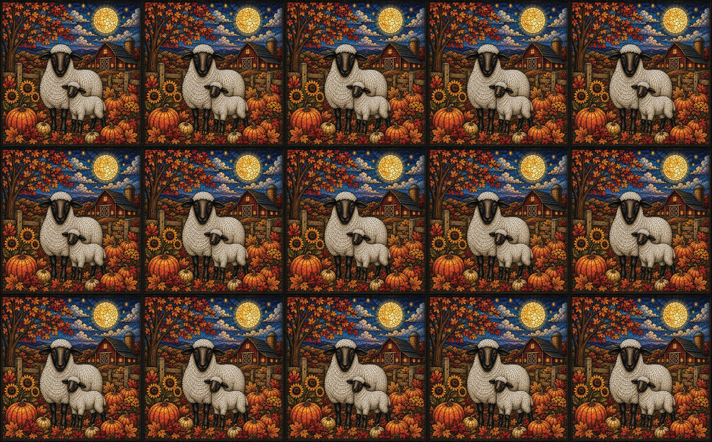 DecoCraft - Studio 1375 - Elevated Textures Scenic Tiles - Homestead Seasons - Harvest Moon Blessings