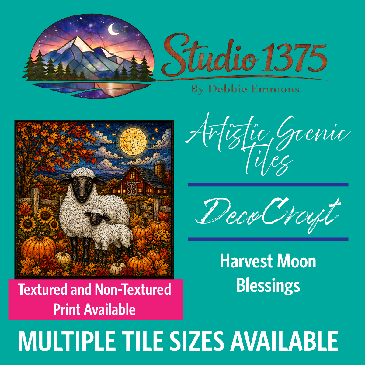 DecoCraft - Studio 1375 - Elevated Textures Scenic Tiles - Homestead Seasons - Harvest Moon Blessings