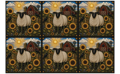 DecoCraft - Studio 1375 - Elevated Texture Scenic Tiles - Homestead Seasons - Sunflower Farmstead
