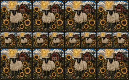DecoCraft - Studio 1375 - Elevated Texture Scenic Tiles - Homestead Seasons - Sunflower Farmstead