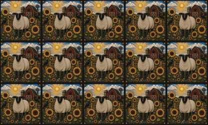 DecoCraft - Studio 1375 - Elevated Texture Scenic Tiles - Homestead Seasons - Sunflower Farmstead
