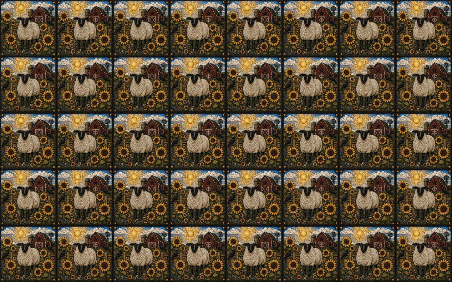DecoCraft - Studio 1375 - Elevated Texture Scenic Tiles - Homestead Seasons - Sunflower Farmstead