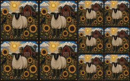 DecoCraft - Studio 1375 - Elevated Texture Scenic Tiles - Homestead Seasons - Sunflower Farmstead