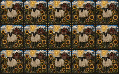 DecoCraft - Studio 1375 - Elevated Texture Scenic Tiles - Homestead Seasons - Sunflower Farmstead