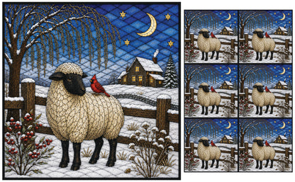 DecoCraft - Studio 1375 - Scenic Elevated Texture Tiles - Homestead Seasons - Winter's Little Companion