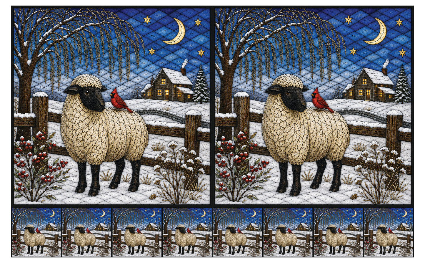 DecoCraft - Studio 1375 - Scenic Elevated Texture Tiles - Homestead Seasons - Winter's Little Companion