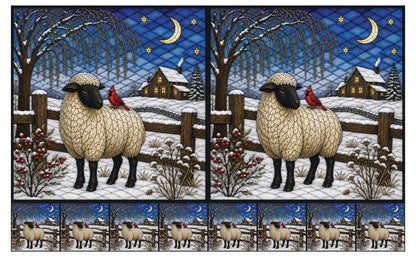 DecoCraft - Studio 1375 - Scenic Elevated Texture Tiles - Homestead Seasons - Winter's Little Companion