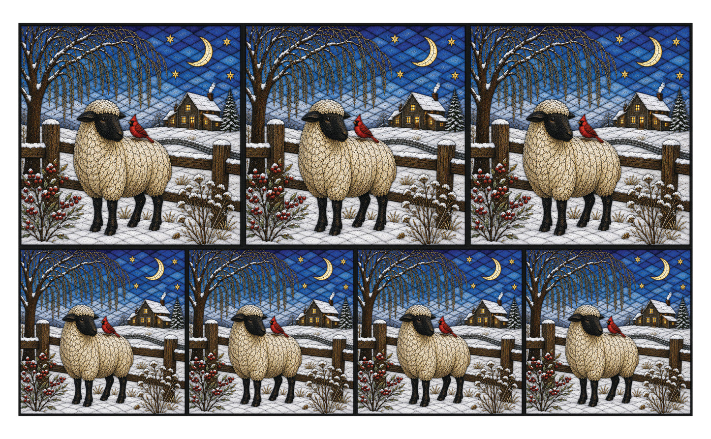 DecoCraft - Studio 1375 - Scenic Elevated Texture Tiles - Homestead Seasons - Winter's Little Companion