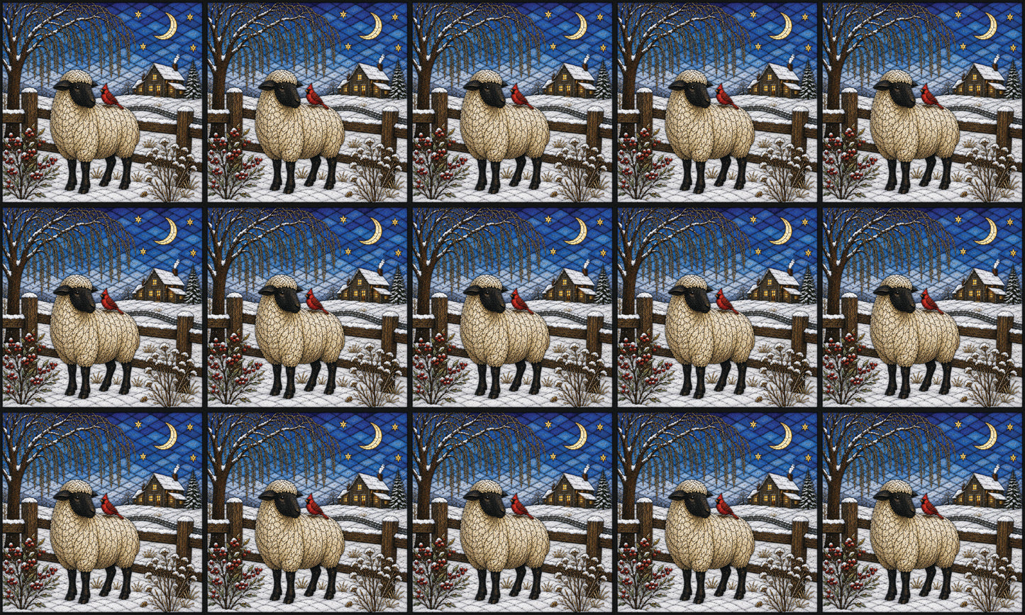 DecoCraft - Studio 1375 - Scenic Elevated Texture Tiles - Homestead Seasons - Winter's Little Companion