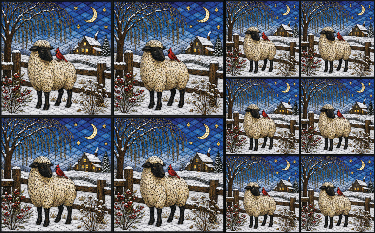 DecoCraft - Studio 1375 - Scenic Elevated Texture Tiles - Homestead Seasons - Winter's Little Companion