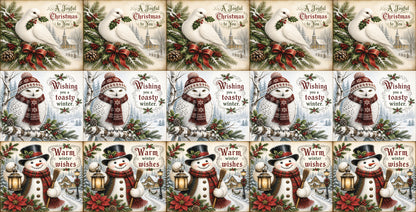 DecoCraft - Studio 1375 - Scenic Tiles Series - Old Fashion Christmas Wishes Assortment