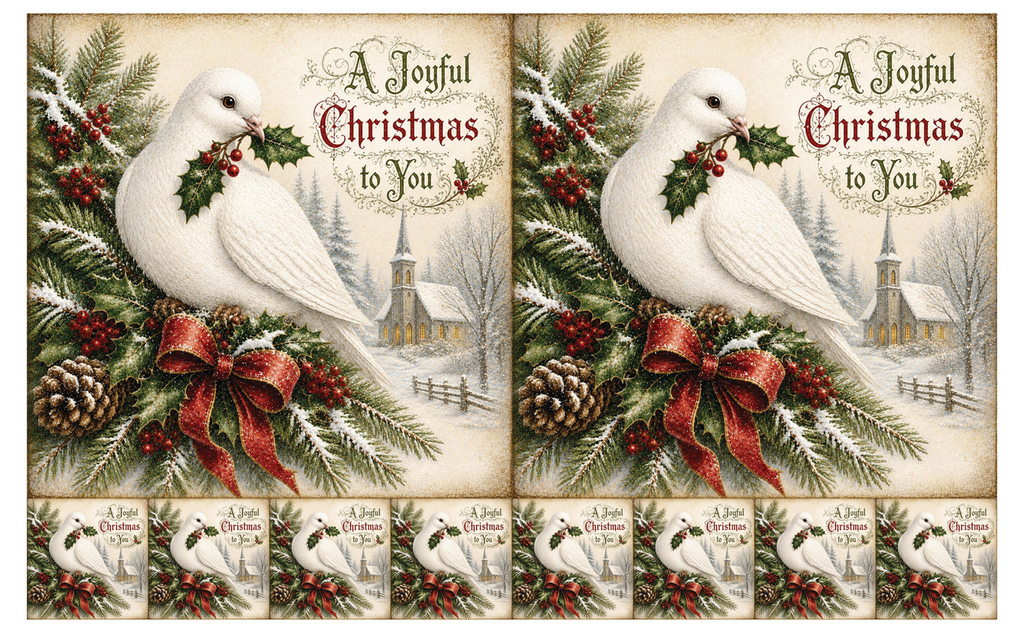DecoCraft - Studio 1375 - Scenic Tiles Series - Christmas Wishes - A Joyful Christmas