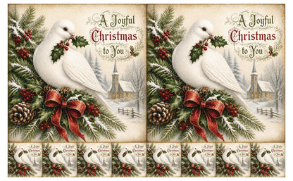 DecoCraft - Studio 1375 - Scenic Tiles Series - Christmas Wishes - A Joyful Christmas