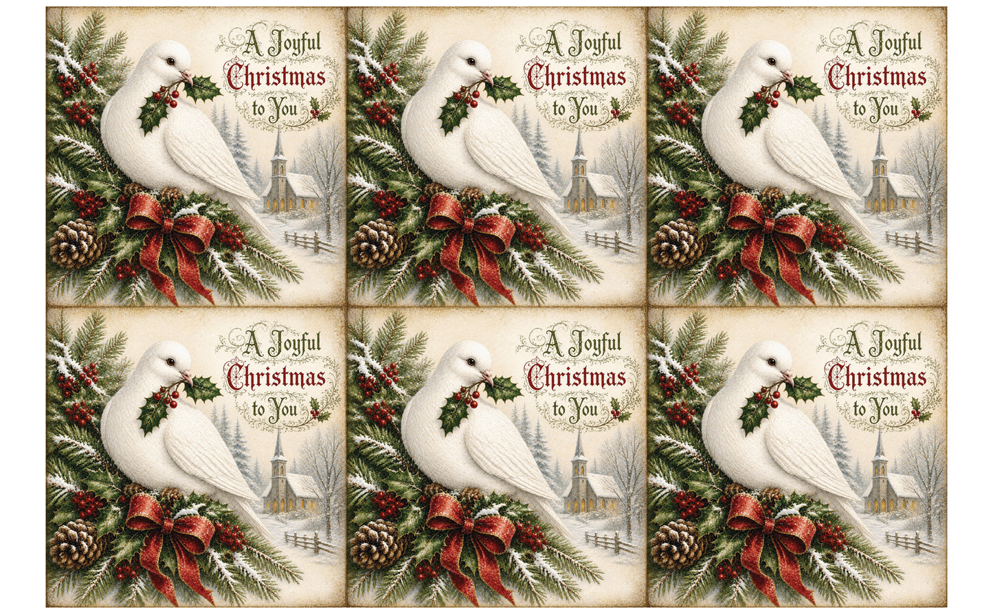 DecoCraft - Studio 1375 - Scenic Tiles Series - Christmas Wishes - A Joyful Christmas