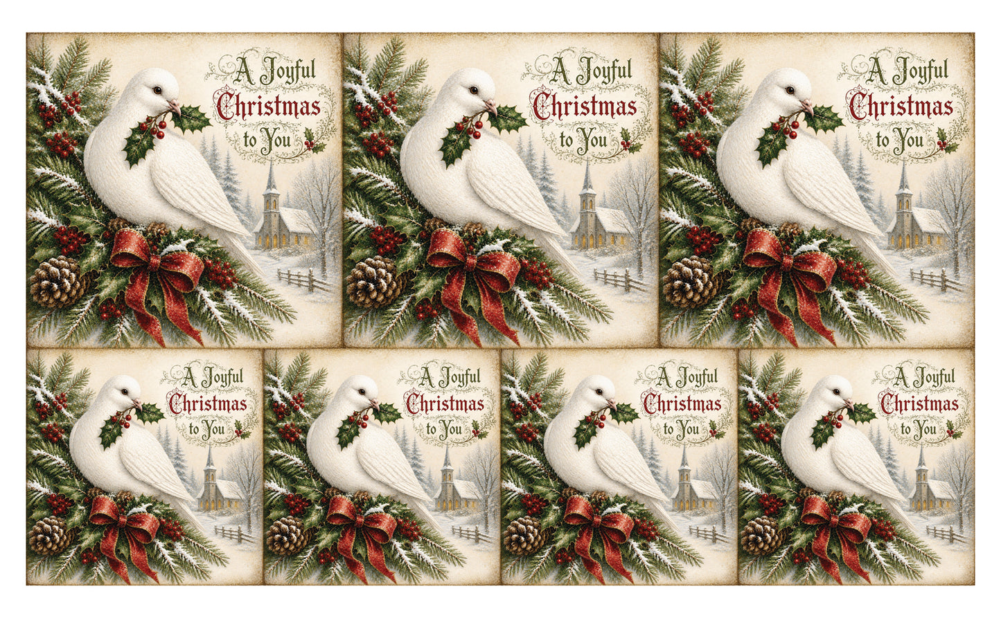 DecoCraft - Studio 1375 - Scenic Tiles Series - Christmas Wishes - A Joyful Christmas