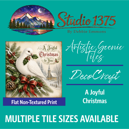 DecoCraft - Studio 1375 - Scenic Tiles Series - Christmas Wishes - A Joyful Christmas