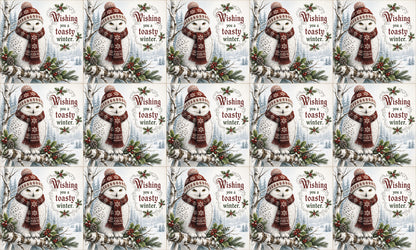 DecoCraft - Studio 1375 - Scenic Tiles Series - Christmas Wishes - Toasty Winter Owl