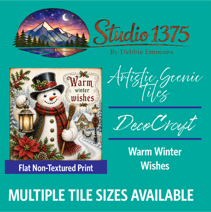 DecoCraft - Studio 1375 - Scenic Tiles Series - Christmas Wishes - Warm Winter Wishes