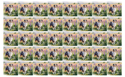 DecoCraft - Scenic Tiles Series - Watercolor Pets - Australian Shepherd