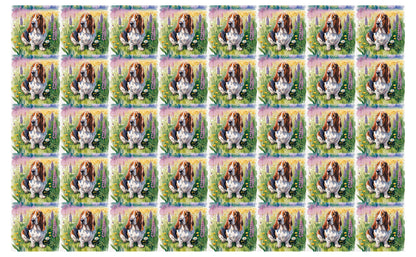 DecoCraft - Scenic Tiles Series - Watercolor Pets - Basset Hound