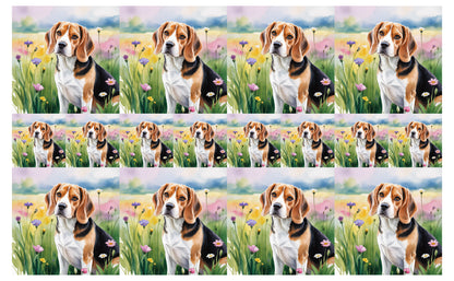 DecoCraft - Scenic Tiles Series - Watercolor Pets - Beagle