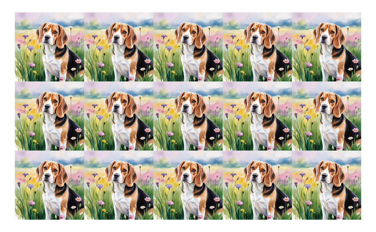DecoCraft - Scenic Tiles Series - Watercolor Pets - Beagle