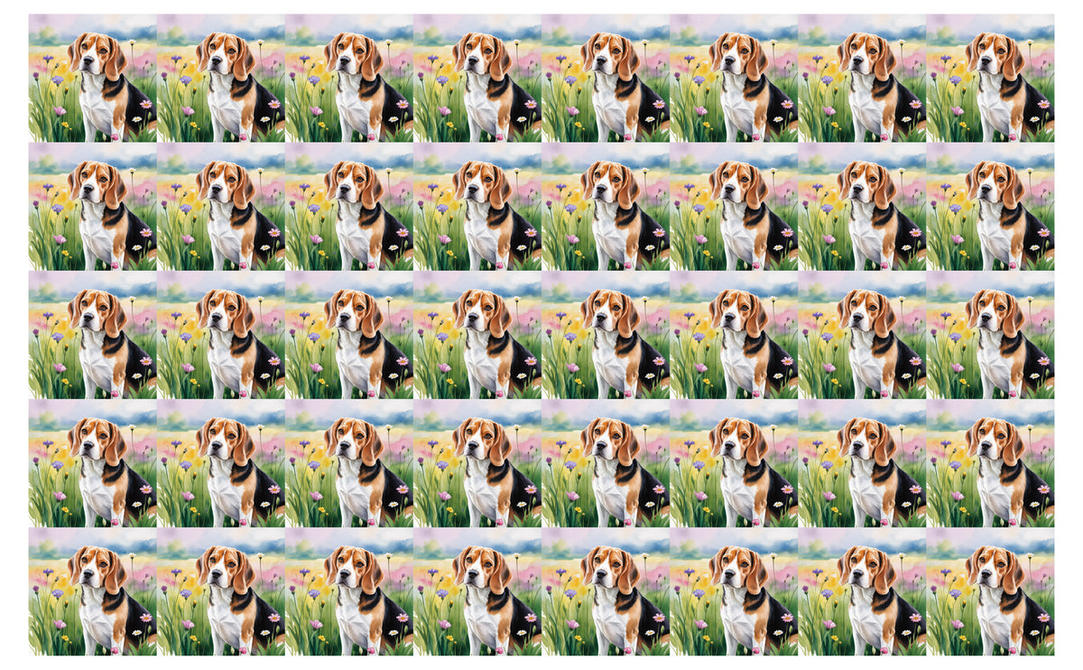 DecoCraft - Scenic Tiles Series - Watercolor Pets - Beagle