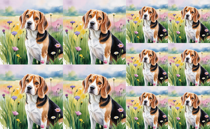 DecoCraft - Scenic Tiles Series - Watercolor Pets - Beagle