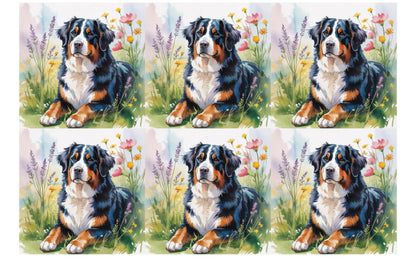 DecoCraft - Scenic Tiles Series - Watercolor Pets - Bernese Mountain Dog