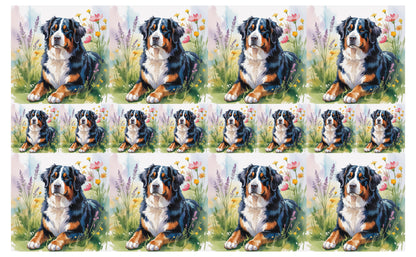 DecoCraft - Scenic Tiles Series - Watercolor Pets - Bernese Mountain Dog