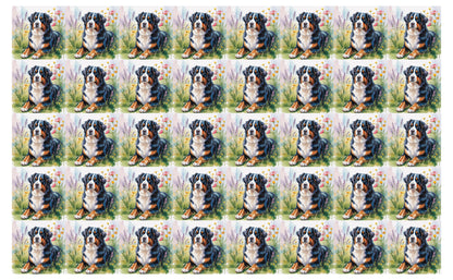 DecoCraft - Scenic Tiles Series - Watercolor Pets - Bernese Mountain Dog