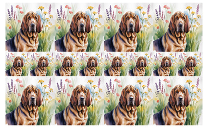 DecoCraft - Scenic Tiles Series - Watercolor Pets - Bloodhound