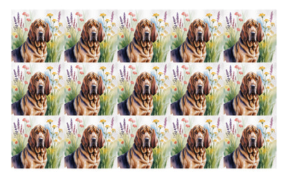 DecoCraft - Scenic Tiles Series - Watercolor Pets - Bloodhound